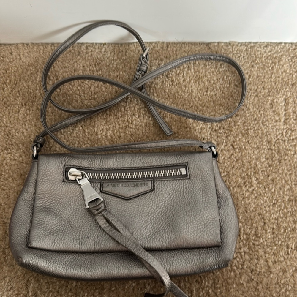 Aimee Kestenberg Silver Crossbody Purse